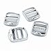 DGOL 10 pcs 1 inch Strong Heavy Shinning Zinc Alloy Ladder Lock Slider Adjustable Webbing Strap Release Buckles (SILVER)