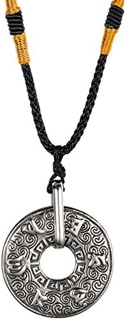 UNAPHYO Men's Stainless Steel Tibetan Buddhist Mantra Om Mani Padme Hum Prayer Pendant Necklace