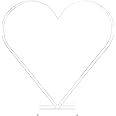Fichiouy White 6.7FT Heart Shape Wedding Metal Arch Backdrop, Iron Flower Balloon Arbors Stand for Wedding Birthday Party, Graduation Decorations and Baby Shower