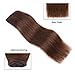 Real Clip in Hair Extensions Medium Brown 8 Pieces - Premium Womens Straight Double Weft Thick Remy Hair Extensions Clip in on Human Hair for Long Hair (16