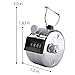 MROCO Tally Counter Clickers Hand Clicker Counters 4 Digit Display Mechanical Palm Click Counter Count Clicker Hand Held Counter Clicker for Sport Stadium Coach Casino and Other Event Silver