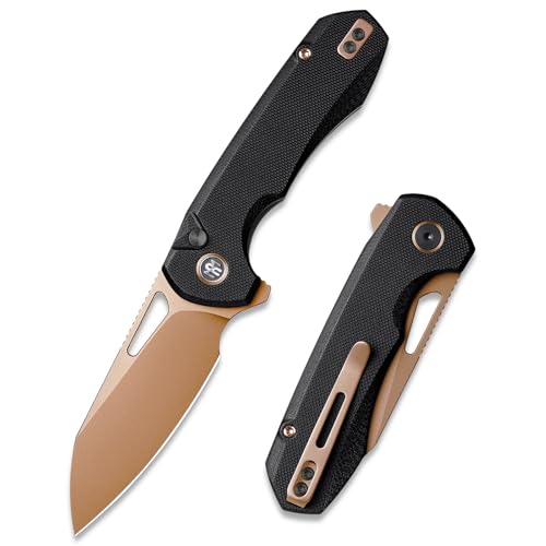 REMETTE RT-CAMEL Folding Pocket Knife, 3.1" D2 Steel Blade, G10 Handle