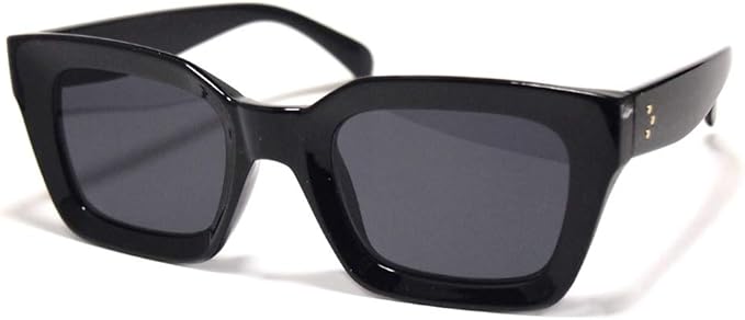 Amazon 個性派 大きめ サングラス メンズ 紳士 男性 かっこいい おしゃれ 紫外線カット 2106 ブラック サングラス 通販