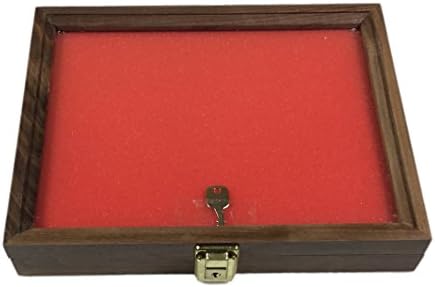 Southern Star Walnut, Oak, or Cherry Wood Display Case 9 x 12 x 2 for Arrowheads Knifes Collectibles & More (Walnut Wood)