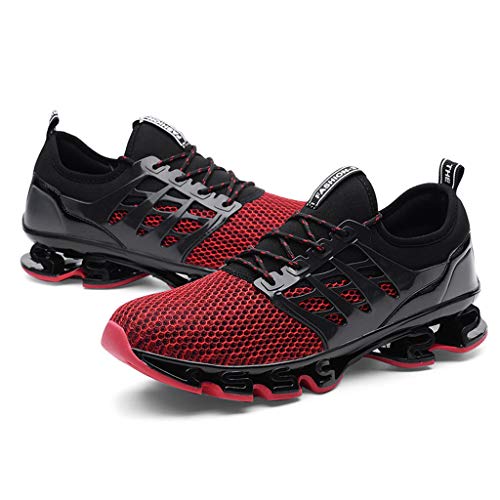 Couple Outdoor Shoes Mesh Breathable Wear Running Shoes Mens and Womens Wild Sneakers Shoes(Red,41)