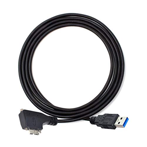 cablecc 90 Degree Left Angled Micro USB Mount to USB 3.0 Data Cable for Industrial Camera 5M