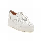 Latasa Women's Fashion Lace-up Tassels Platform Shoes, Oxfords Shoes