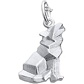 Origami Wolf Necklace with 18" Sterling Silver Chain