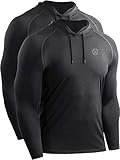 Neleus Men's 2 Pack Dry Fit Running Shirt Long