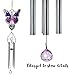 Mom Butterfly Windchime Purple Butterfly Wind Chime with Engraved Mom Heart Porch Garden Chimes for Mom