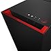 NZXT S340 Mid Tower Computer Case, Matte Black/Red (CA-S340MB-GR)