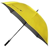Rainlax Windproof Golf Umbrella 62 inch Automatic Open Large Sun Umbrellas (Yellow)