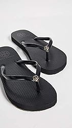 Tory Burch Women's Thin Flip Flop Black/Black 5 M