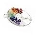 BOUTIQUELOVIN Tree of Life Wire Wrap 7 Chakra Gemstone Pendant Necklace on 30