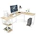 Teraves Reversible L Shaped Desk with Large Surface, 69 Inch Sturdy Corner Desk with Storage Shelves, Premium Office Computer Desk Workstation for Home Office Gaming