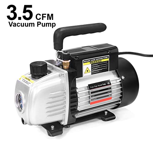 XtremepowerUS 3.5CFM 1/4HP HVAC Vacuum Pump R134a R12 R22 R410a A/C