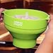 Colonel Popper Microwave Popcorn Popper Maker - Silicone Hot Air Pop Corn Bowl (Green)