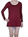 Favelem Women's Basic Modal Long Sleeve Comfy Loose Fit Short Tunic Top T Shirts