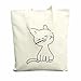 GuassLee Cat Canvas Tote Bag with Zipper Closure Grocery Shopping Bag Shoulder Bag for Women Girls Students