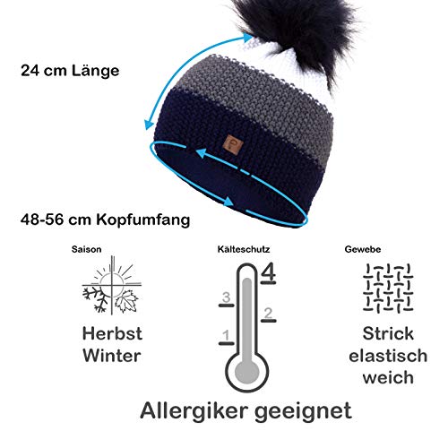Faera-Unisex-Winter-Beanie-Hat-Warm-Lined-Faux-Fur-Bobble-Hat-Fleece-Lined-Knitted-Beanie-Hat-for-Men-Women-One-Size