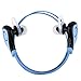 Sunvito Bluetooth 4.0 Stereo Headphones Sweatproof Sports Running Gym Exercise Headsets Earpiece with Microphone & for iPhone 6s / 6 Plus / 5, Galaxy Note 4 S6 and other Cellphones(Blue-black)