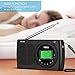 Yorek Portable AM/FM Shortwave Radio with Sleep Timer and Alarm Clock Function, Battery Operated Radios, 12/24H Time Display LCD Backlight, Earphone Included