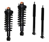 DTA 70014A Full Set 2 Front Complete Struts with Springs and Mounts + 2 Rear Shocks 4-pc Set, 2000-2006 Toyota Tundra 4WD
