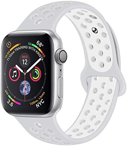 VODKER Compatible with for Apple Watch Strap 38mm 42mm 40m 44mm, Soft Silicone Sport Bands Compatible with for iWatch Series 4 3 2 1
