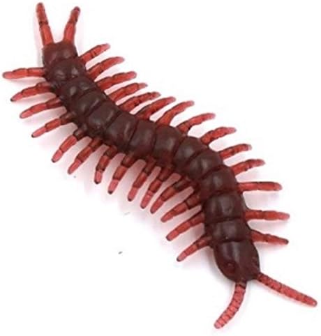 Dojore Pack of 20 Plastic Centipede. 5.5cm x 1.5cm. Funny Animals. Perfect for Halloween, Pranks & Jokes. Rubber LifeLike April Fool's Fake Roach Bug