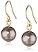 Amazon Essentials Brown Tonal Simulated Pearl Illusion Chain Earrings and Necklace Set, 16