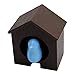 UINKE Cute Sparrow Bird House Nest Whistle Keychain Key Ring Key Holder Protector Wall Hook Hanger Gift,Brown House Blue Bird