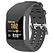 AWADUO Replacement Silicone Wrist Band Strap for Polar M600 Watch, Soft and Durable (Silicone Gray)