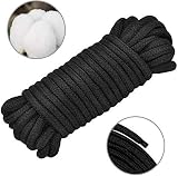 Lefute 2x 10M 8MM Black Cotton Rope Cord Multi-Purpose Craft Twine Thick Natural view 5