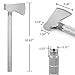 iunio Camping Axe Multi-Tool Hatchet Survival Kit 17 inch Folding Portable Camp Ax for Outdoor Hiking Backpacking Hunting Emergency (Silver with Bag)