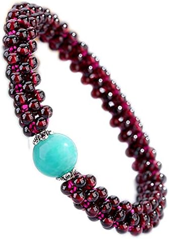 Natural Garnet Bracelet Fashion Women Crystal Bracelet Jewelry Gifts,B
