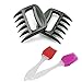 Tovantoe Bear Paws Shredder Bbq Meat Forks Claw Handler Bpa Free Barbecue 2 Brushes, Random