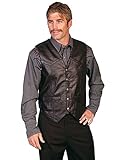 Scully Men's Lambskin Snap Front Vest Brown Medium