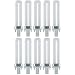 Sunlite PL7/SP27K 10PK 2-Pin Fluorescent 7W 2700K Warm White U Shaped PL CFL Twin Tube Plugin Light Bulbs with G23 Base (10 Pack)