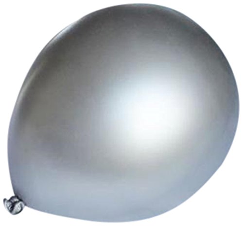 Homeford premium latex balloons plain color, 12-inch, silver, 12-…
