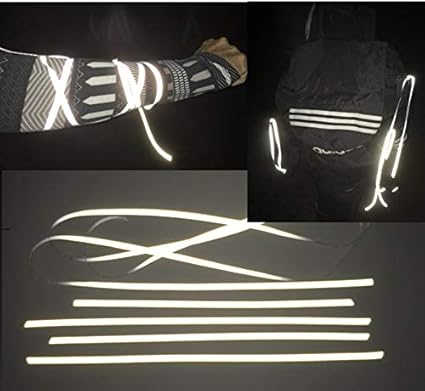 400cm Reflektor Schnur/Band (dehnbar) 5mm – Hochreflektierend Reflektierender Stoff – Reflexstoff zum Anbinden an Reißverschl