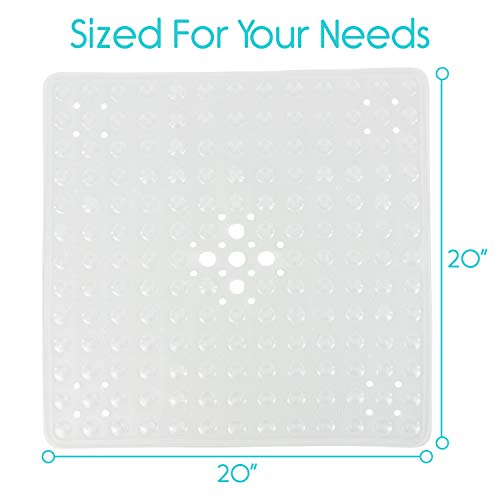 Vive Shower Mat Non Slip Tub Bathtub Grip, 22" by 22", Square Large