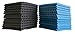 Foamily 24 Pack - Ice Blue/Charcoal Acoustic Panels Studio Foam Wedges 1