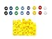 50 Pcs Small Type Dental Hygienist Silicone Instrument Color Code Rings Yellow