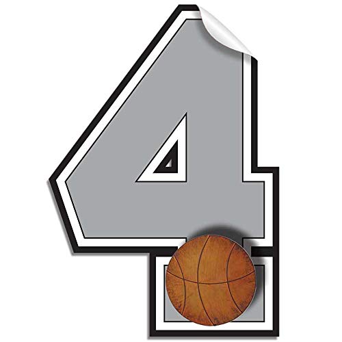 Wall Number "5" Basketball Jersey Numbers Varsity Uniform Vinyl Sticker