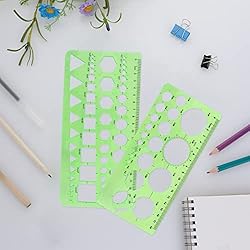 TIESOME 2 Pack Circle Templates Measuring Geometry