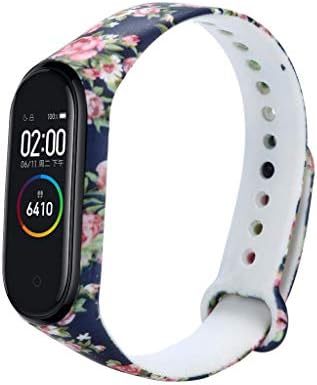 KFSO for Xiaomi Mi Band 4, Replacement Band Silica Gel Colorful Floral Print Wristband Strap Bracelet for Xiaomi Mi Band 4