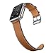 yearscase 42MM Genuine Leather Replacement Band with Classic Metal Adapter Clasp Single Tour Compatible Apple Watch Band Series 3 Series 2 Series 1 Nike+ Hermes&Edition - Brown