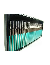 Brocas diamantadas de 1 mm para lapidarios y joyeros, para usar con vidrio de mar, conchas y gemas, paquete de 30 unidades Estuche de ferretería para herramientas, 1 mm, modelo: 30p1mmCase