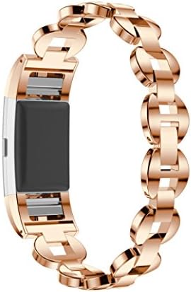 VESNIBA Crystal Stainless Steel Watch Band Wrist strap For Fitbit charge 2 Smart Watch (C)