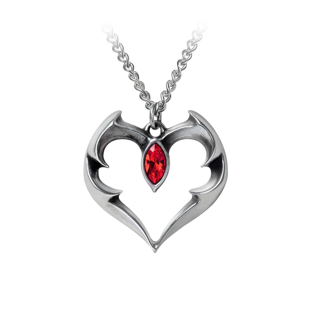 Batheart Vampire's Kiss Necklace Alchemy England Bat Wings Frame Romance Love